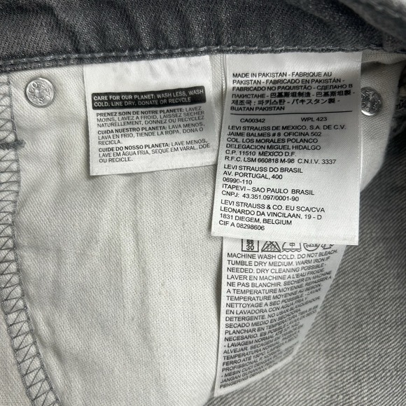 Levis 505 Gray Jeans Mens 30x30 Regular Straight Leg Pants Classic Denim - Picture 10 of 15